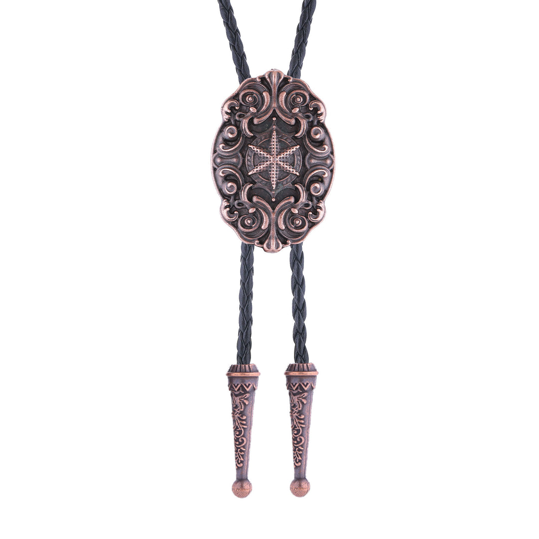 Ornate Compass Star Victorian Western Bolo Tie - image 8