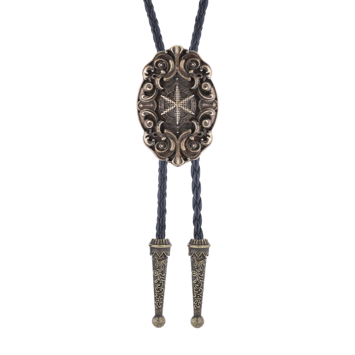 Ornate Compass Star Victorian Western Bolo Tie - image 3
