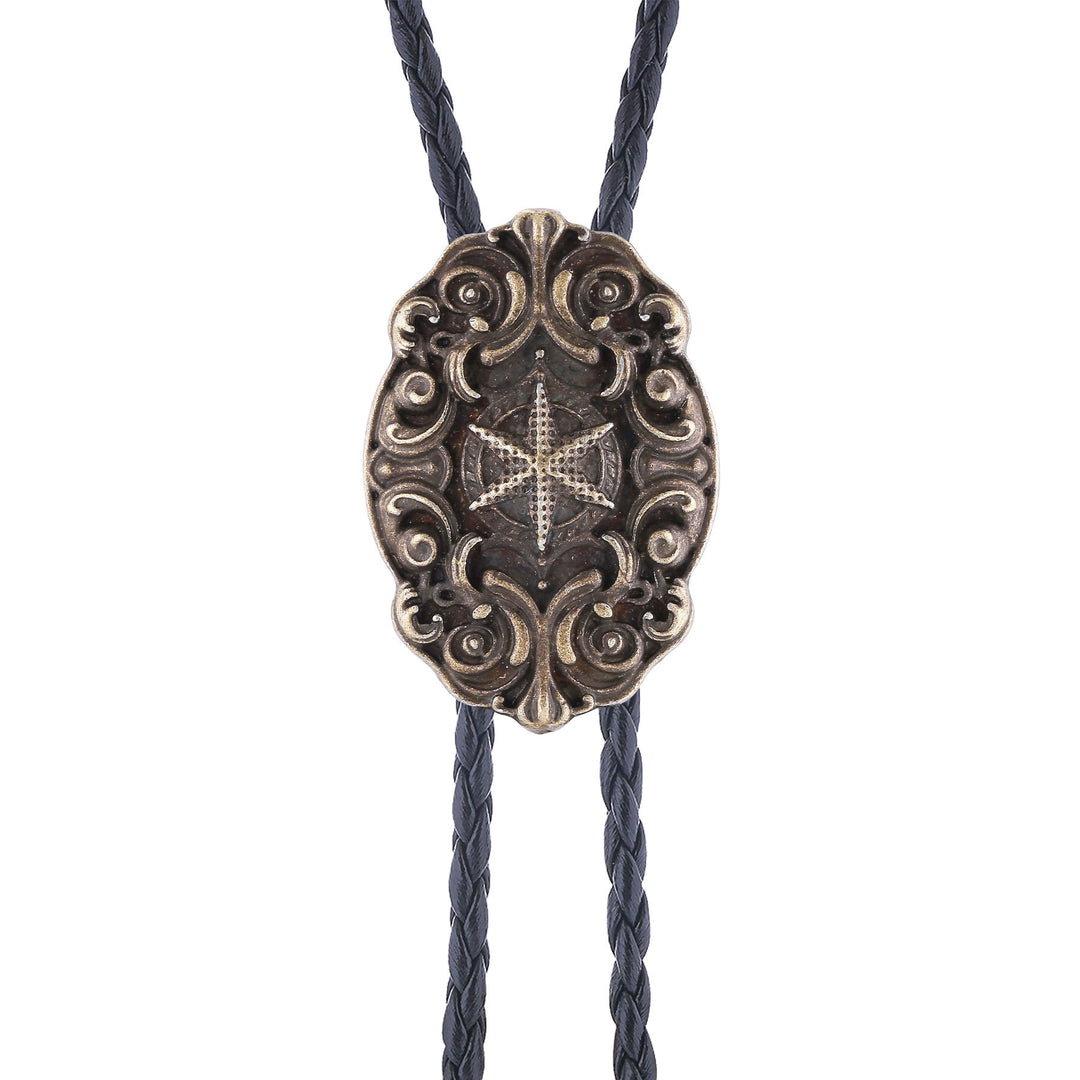Ornate Compass Star Victorian Western Bolo Tie - image 5