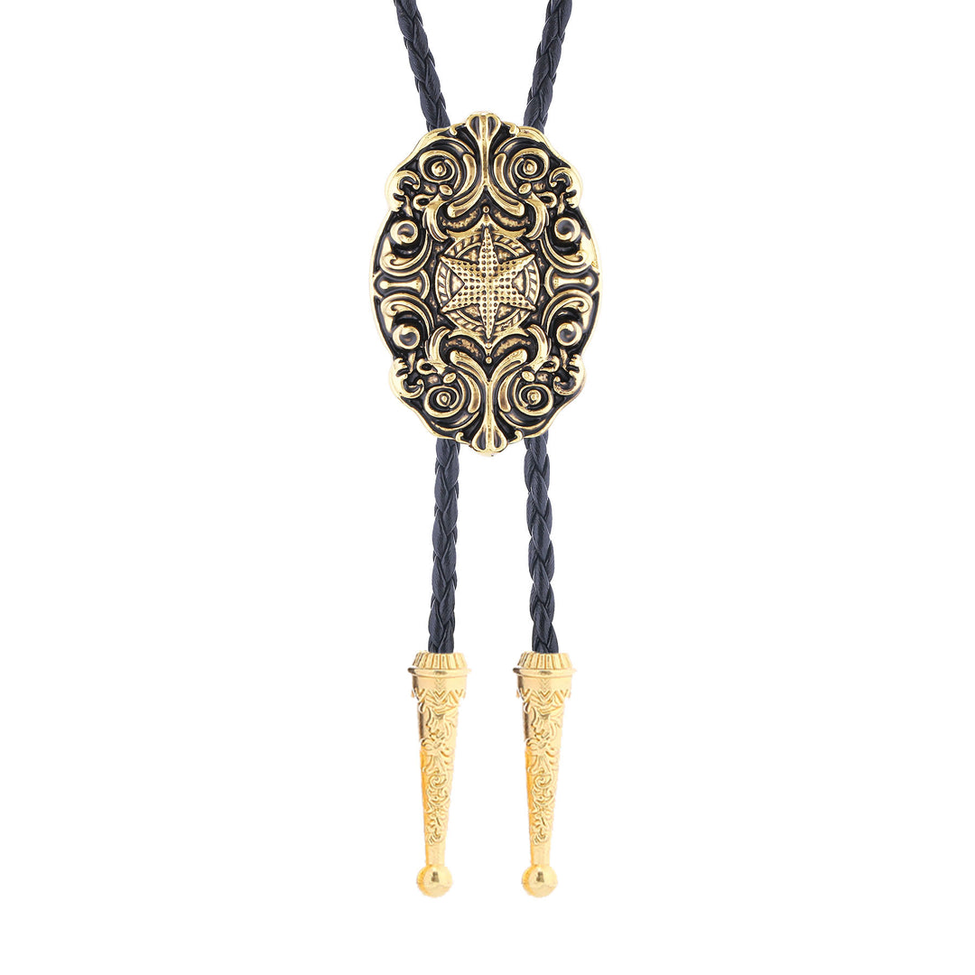 Ornate Compass Star Victorian Western Bolo Tie - image 11