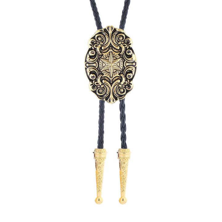 Ornate Compass Star Victorian Western Bolo Tie - image 11
