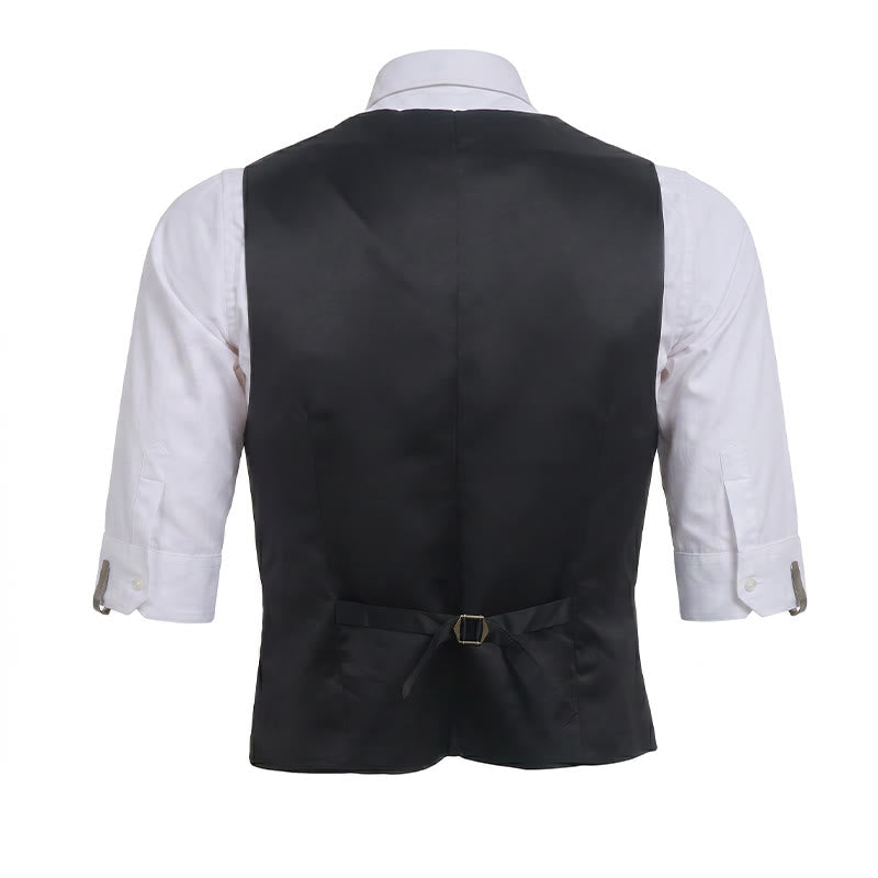 Men's Oriental Floral Jacquard Slim Fit Suit Vest - image 12