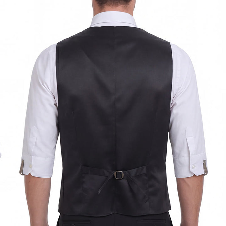 Men's Oriental Floral Jacquard Slim Fit Suit Vest - image 2