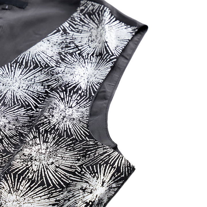 Men's Shiny Firework Print Double-breasted Suit Vest - image 8