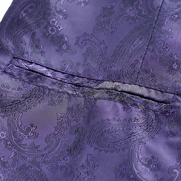 Men's 2Pcs Shiny Paisley Pattern With Bow Tie Suit Vest With Bow Tie - image 11