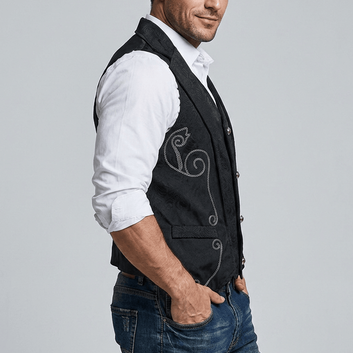Men's British Court Style Western Party Suit Vest - image 3
