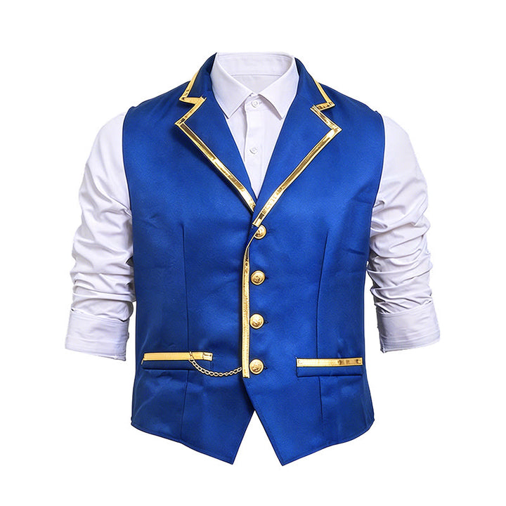 Men's Victorian Style Gold Trim British Court Suit Vest  - image 12