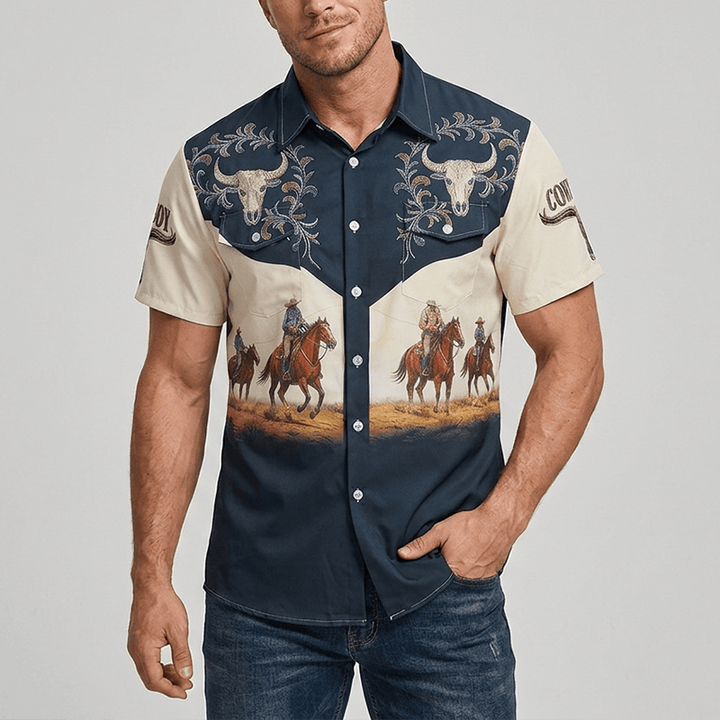 Men's Western Rodeo Cowboy Country Music Festival Shirt - image 1