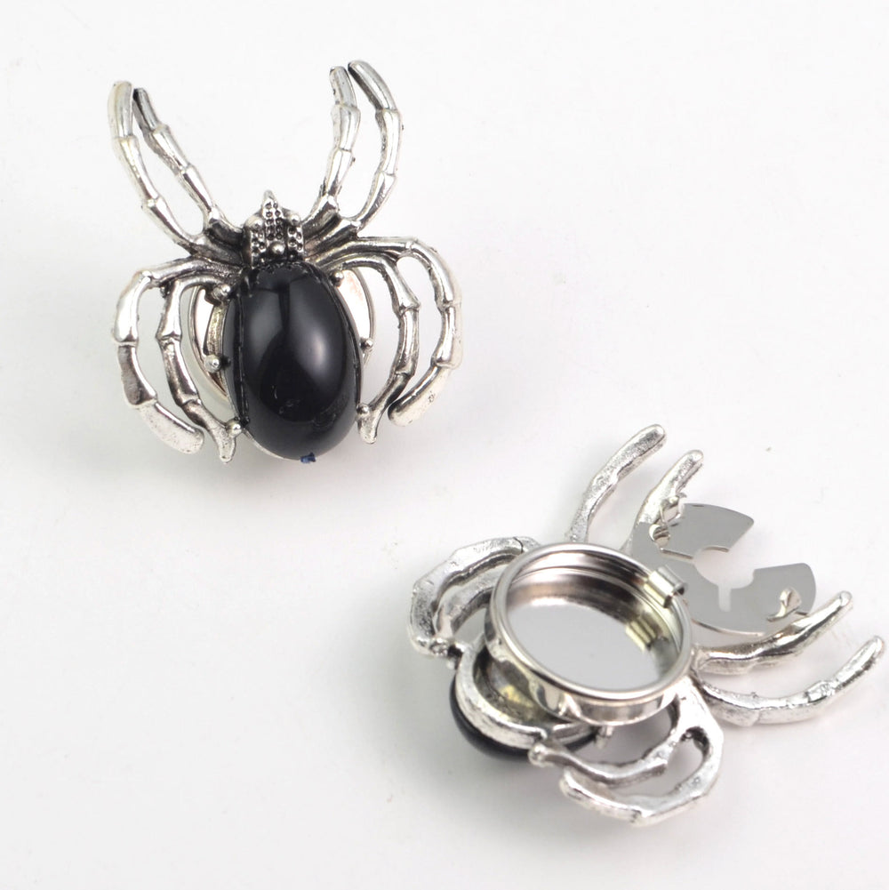 1 Pair Night Crawler Spider Snap-On Shirt Insect Button Covers - image 1