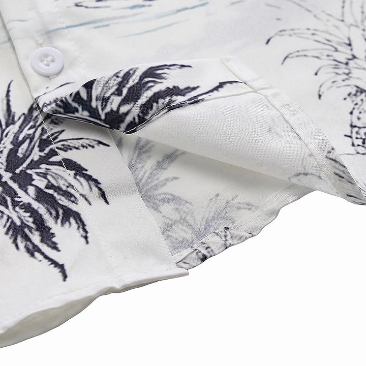 Men's Tropical Island Print Summer Holiday Short Sleeve Shirt - image 7