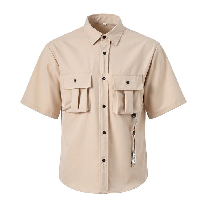 Men's Oversized Utility Workwear Shirt With Detachable Strap - image 9