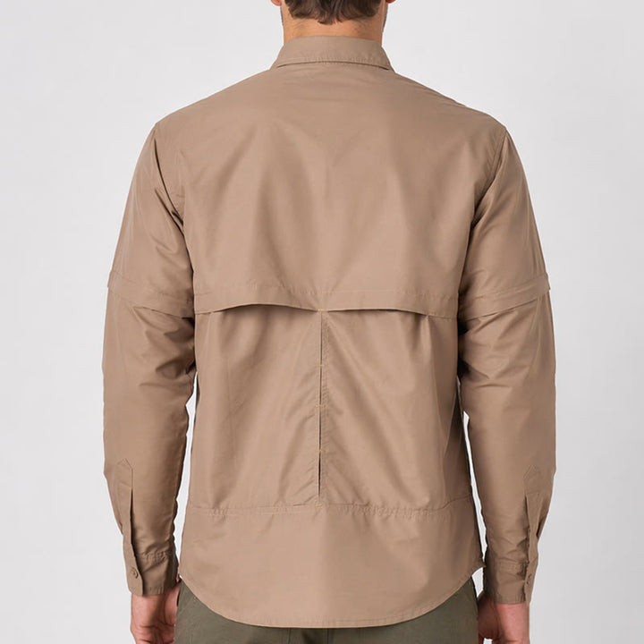 Men's Tactical Convertible Zip-Off Sleeve Workwear Shirt - image 2