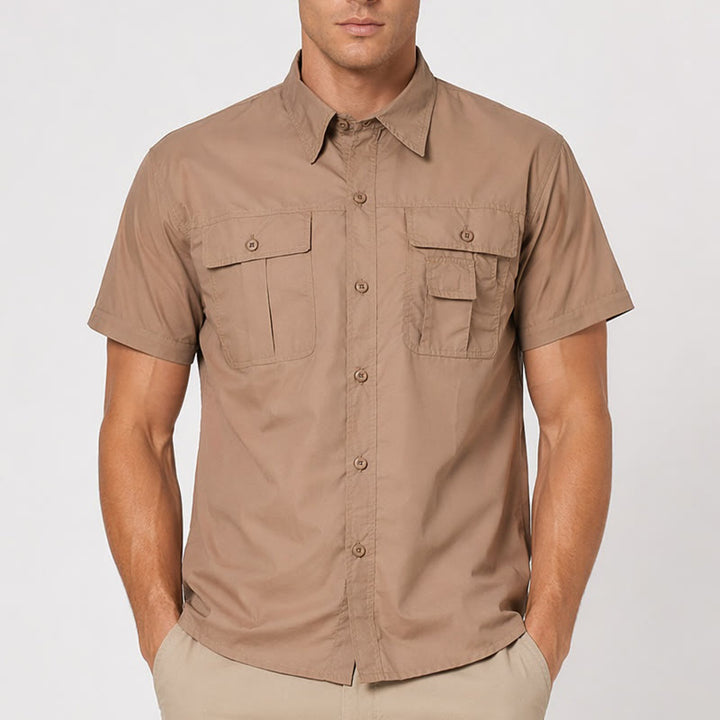 Men's Tactical Convertible Zip-Off Sleeve Workwear Shirt - image 3