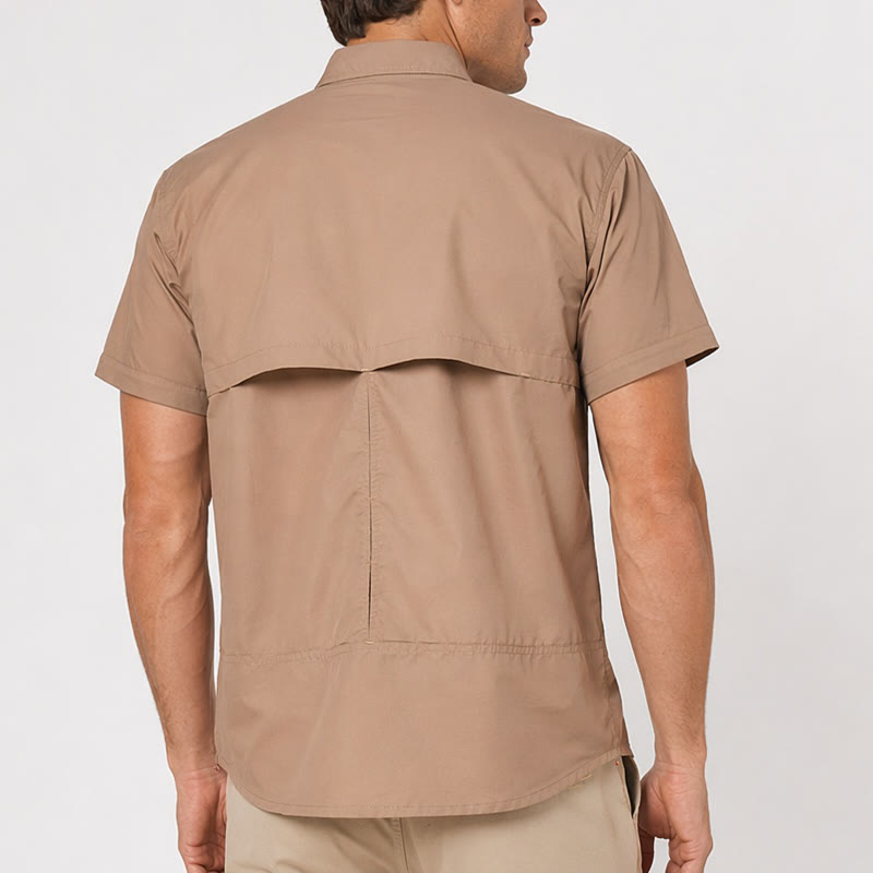 Men's Tactical Convertible Zip-Off Sleeve Workwear Shirt - image 4