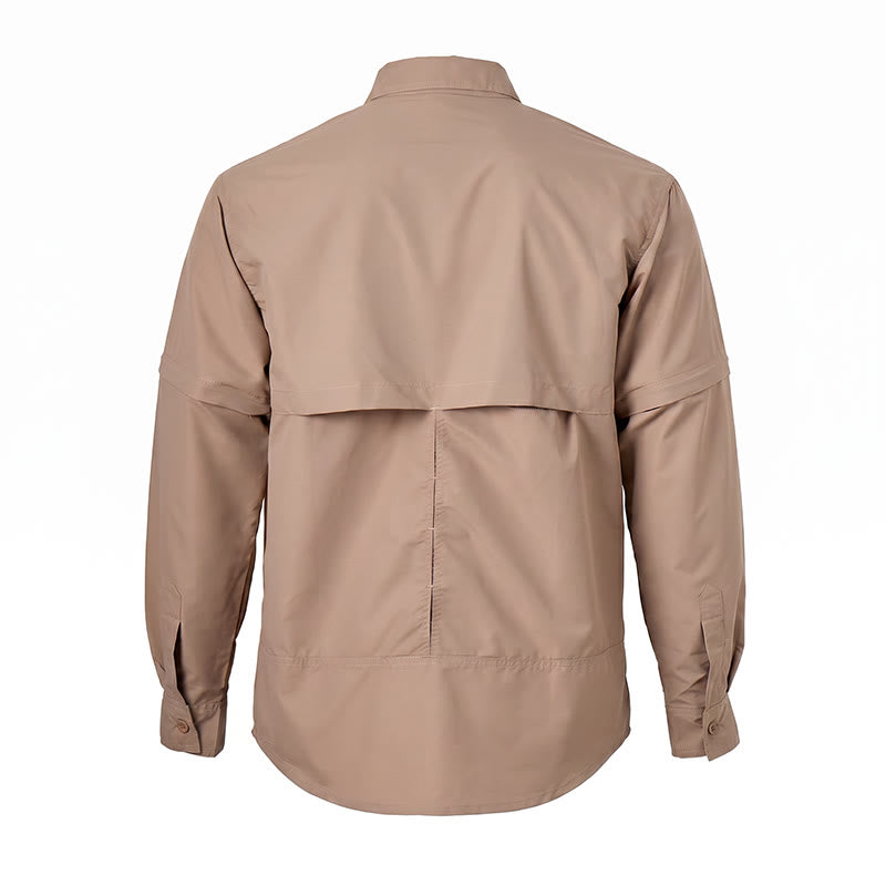 Men's Tactical Convertible Zip-Off Sleeve Workwear Shirt - image 13