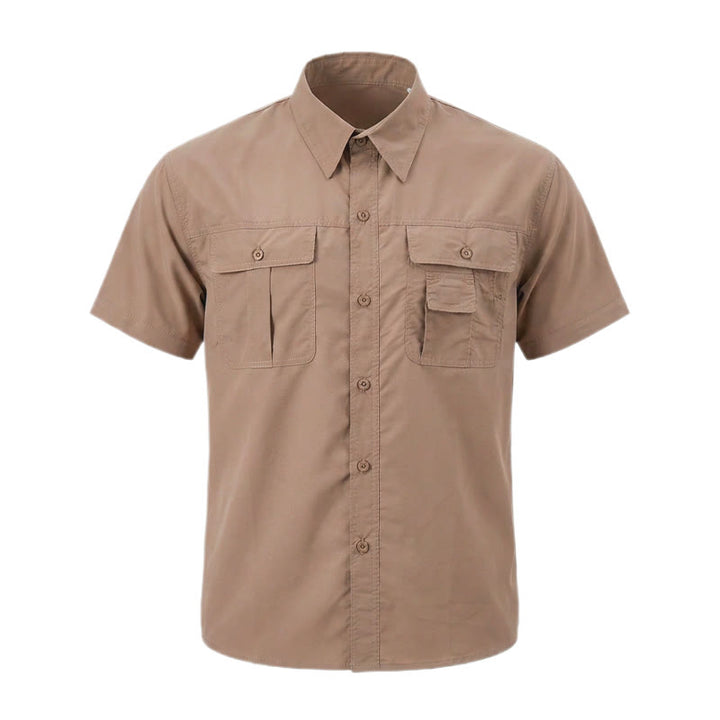 Men's Tactical Convertible Zip-Off Sleeve Workwear Shirt - image 14