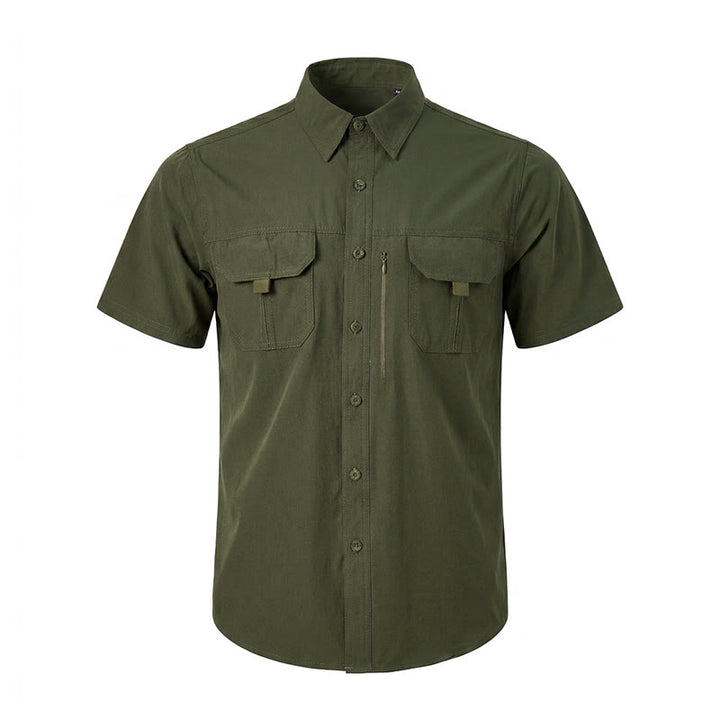 Men's Summer Outdoor Multi-Pocket Workwear Shirt - image 12