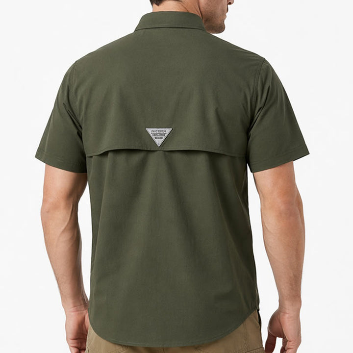 Men's Summer Outdoor Multi-Pocket Workwear Shirt - image 2