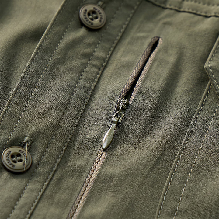 Men's Summer Outdoor Multi-Pocket Workwear Shirt - image 8