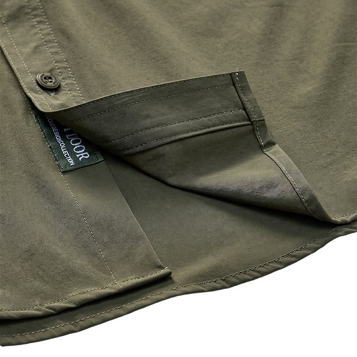 Men's Summer Outdoor Multi-Pocket Workwear Shirt - image 9