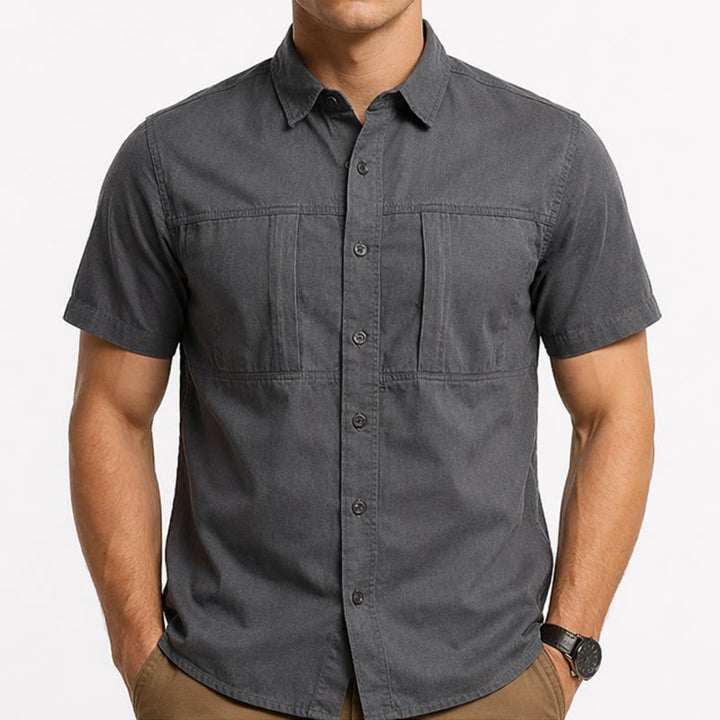 Men's City Utility Workwear Shirt With Vertical Zip Pockets - image 1