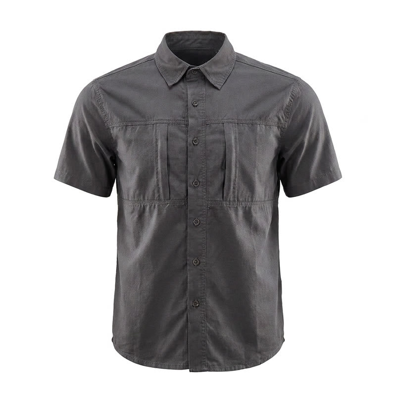 Men's City Utility Workwear Shirt With Vertical Zip Pockets - image 12