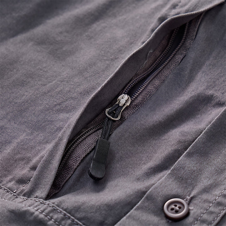 Men's City Utility Workwear Shirt With Vertical Zip Pockets - image 9