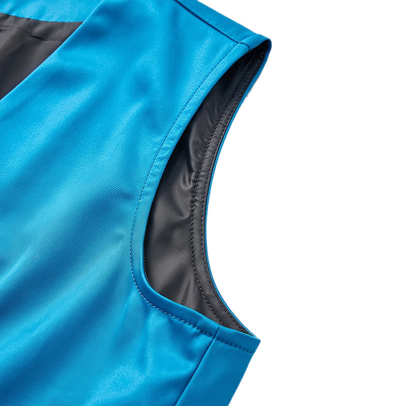 Men's Abstract Art Print Color Block Suit Vest - image 8