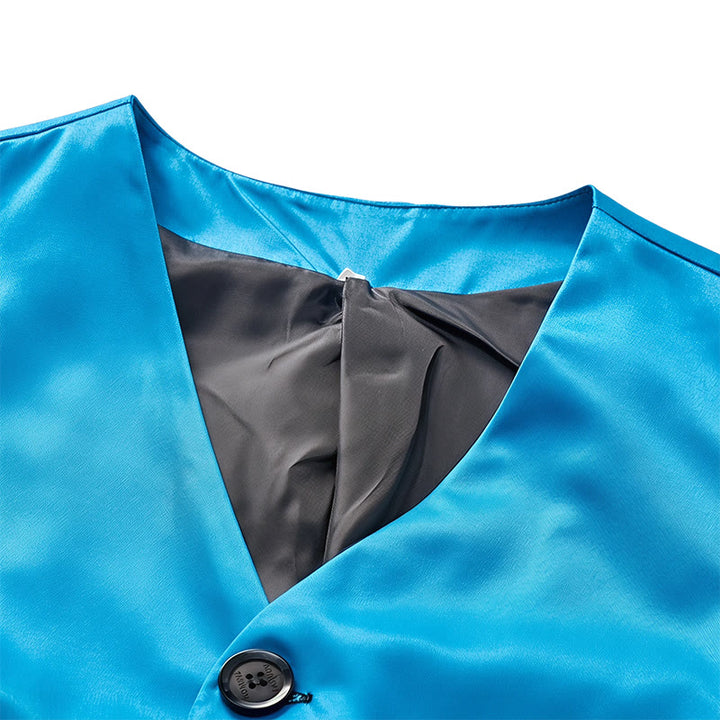 Men's Abstract Art Print Color Block Suit Vest - image 4
