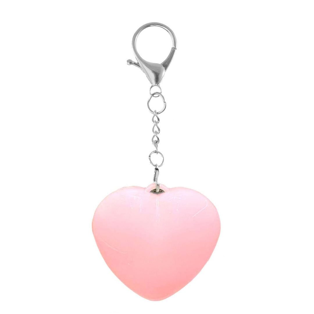 Portable LED Bag Light Rechargeable Keychain - Pink Heart - image 4