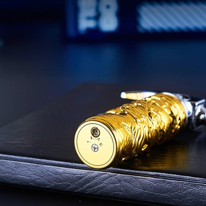 Gold Hammer-Shaped Wolf Emblem Butane Lighter - image 3