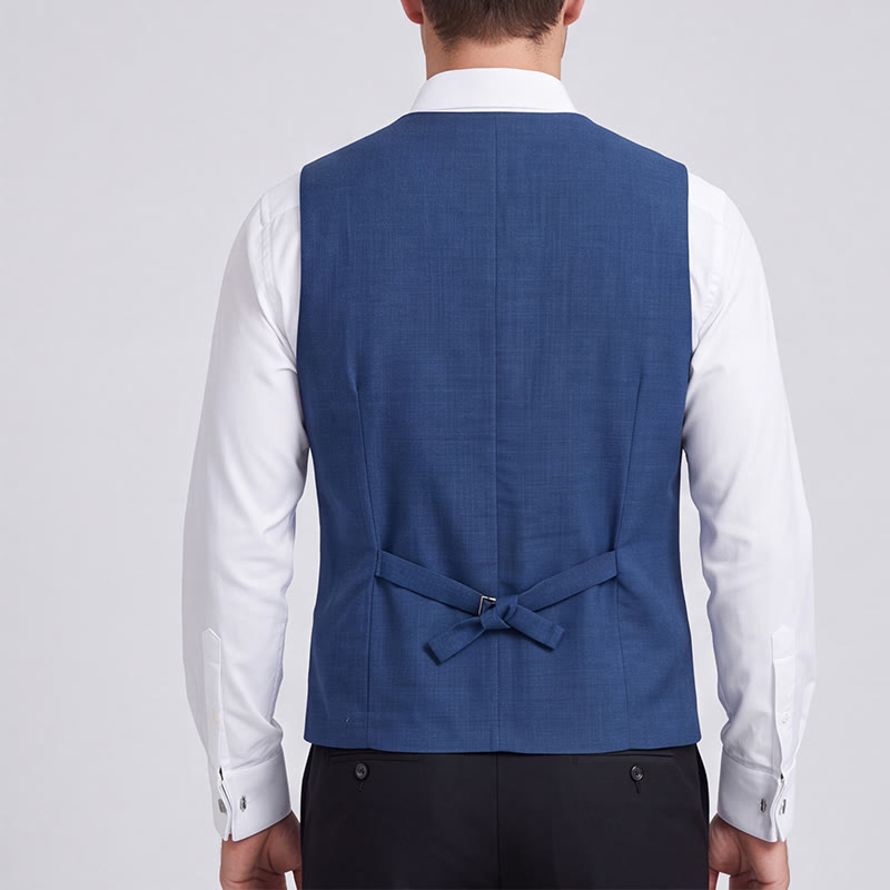 Men's Linen Blend Single Breasted Casual Vest - image 2