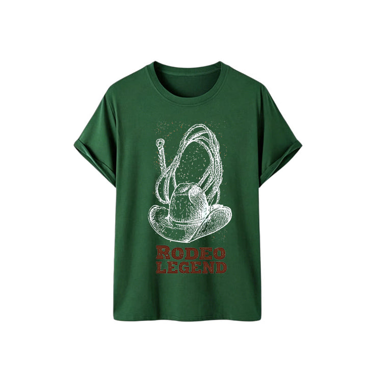 Cowboy Hat & Lasso Print Rodeo Legend Western T-shirt - image 5