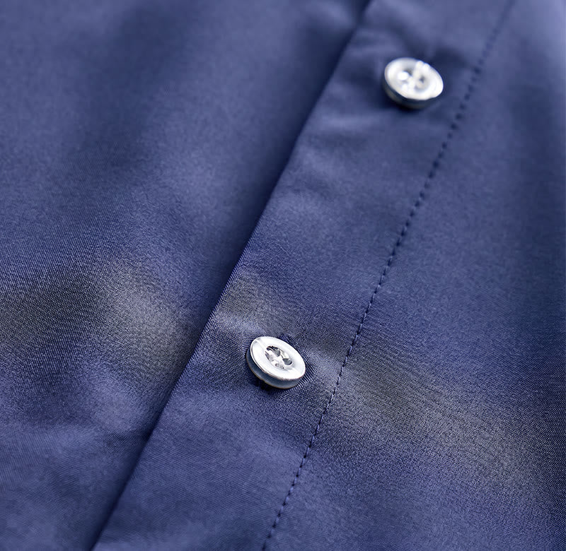 Men's Trendy Two-Tone Contrast Trim Cotton Shirt - image 9
