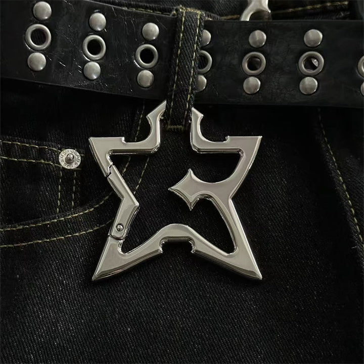 Gothic Abstract Form Metal Camping Keychain Collection - image 1