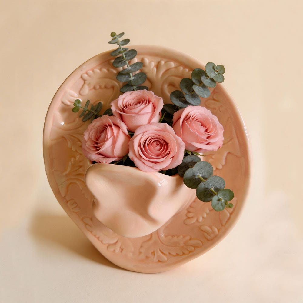 Cowboy Hat Ceramic Wall Vase - Pink - image 5