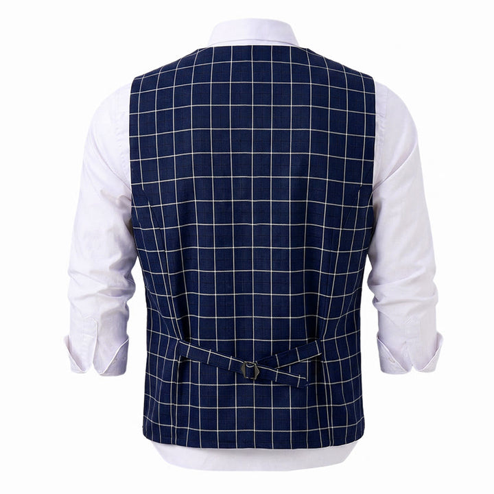 Men's Classic Grid Formal Business Casual Suit Vest - image 8