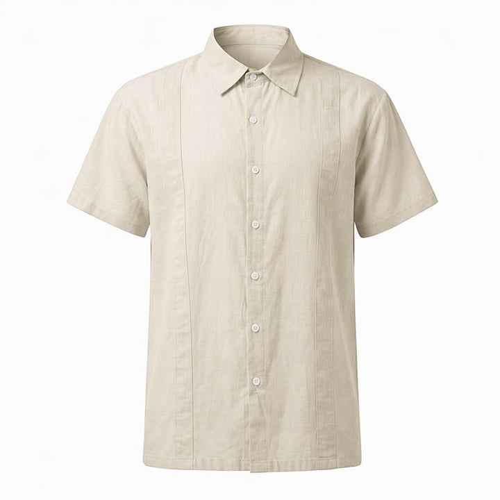 Men's Minimalist Solid Ramie Breathable Summer Casual Cotton Shirt - image 21