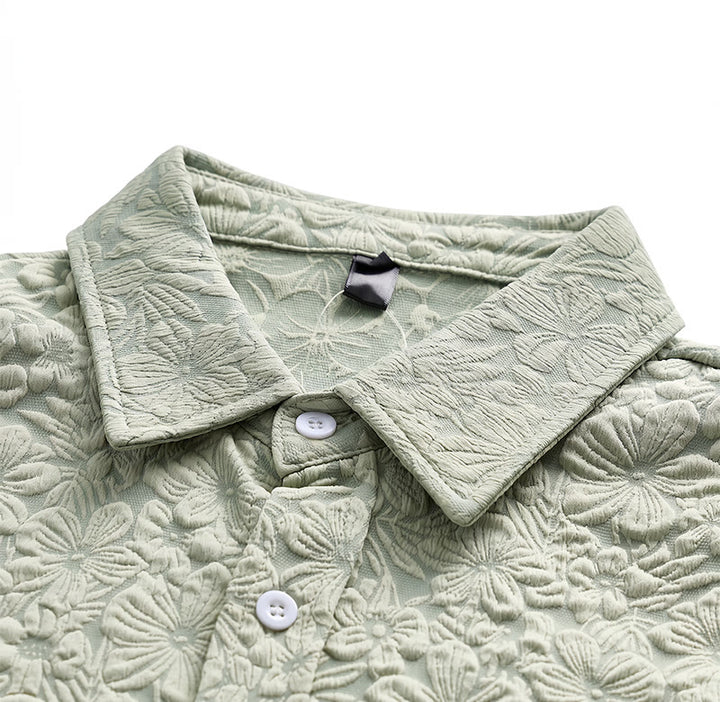 Men's Floral Holiday Summer Daily Casual Textured Cotton Shirts - image 6