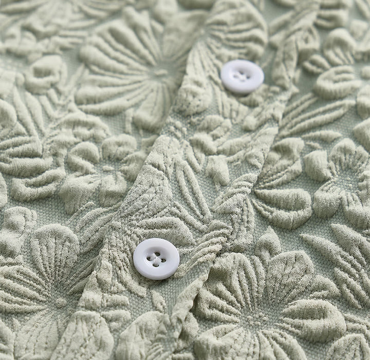 Men's Floral Holiday Summer Daily Casual Textured Cotton Shirts - image 7