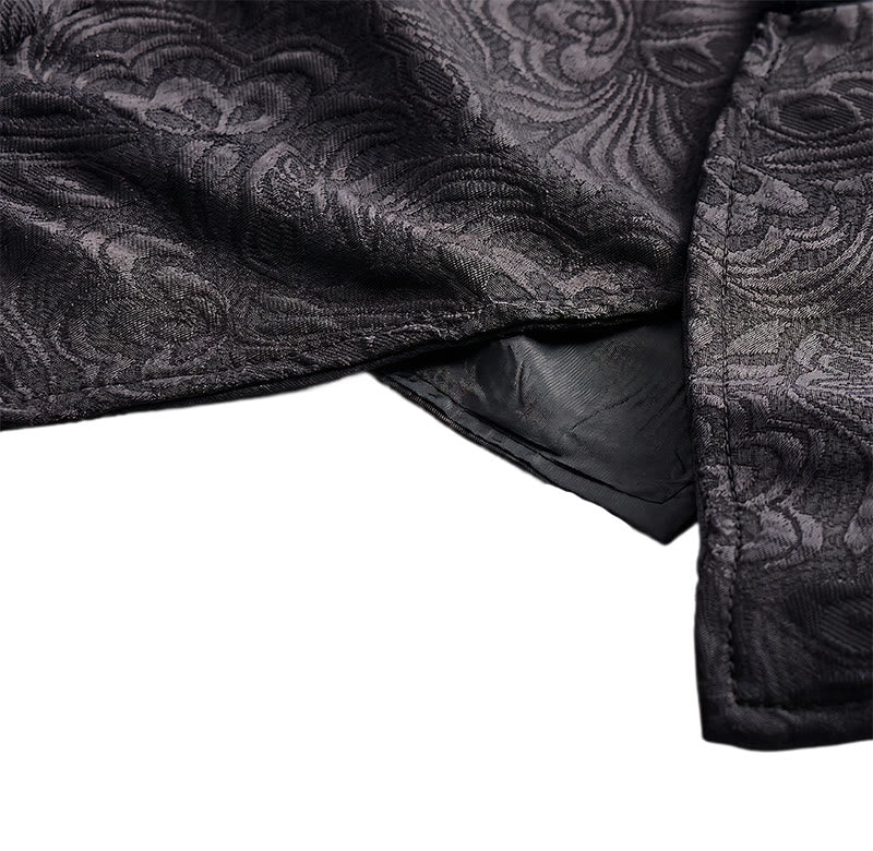 Men's Elegant Steampunk Single Button Dress Suit Vest - image 7