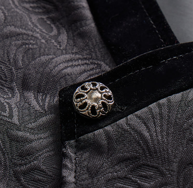 Men's Elegant Steampunk Single Button Dress Suit Vest - image 4