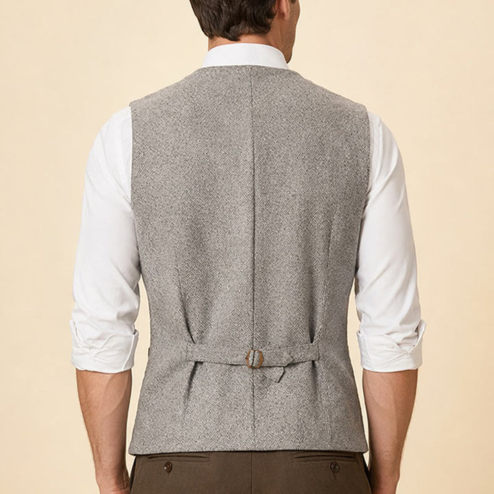 Men's Classic 4-Pocket Wool-Blend Suit Vest - image 2
