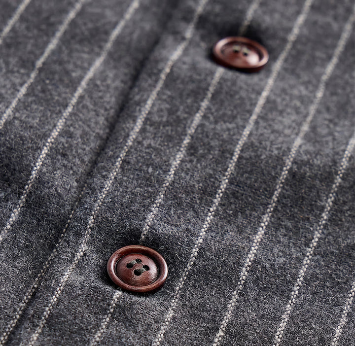 Men's Retro Style Pinstriped Suit Vest With Rose Lapel Chain - image 7