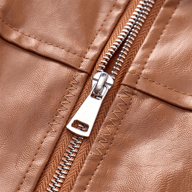 Men's Flap Pockets Casual Motorcycle Outerwear Leather Vest - image 7