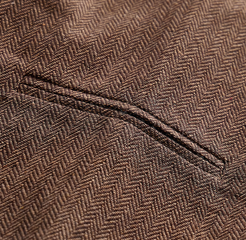 Men's Vintage Tweed Suit Vest With Royal Chain Brooch - image 10
