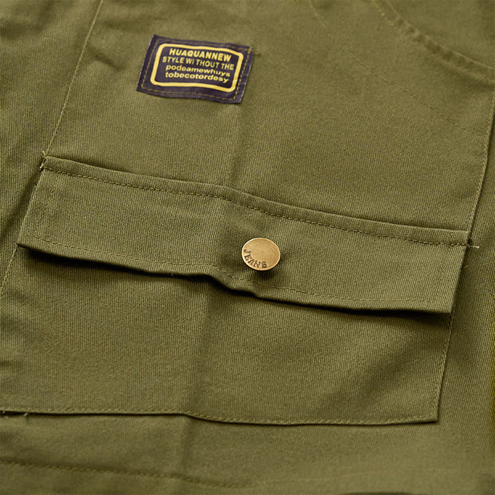 Multi-pocket Tactical Style Canvas Workwear Vest - image 7