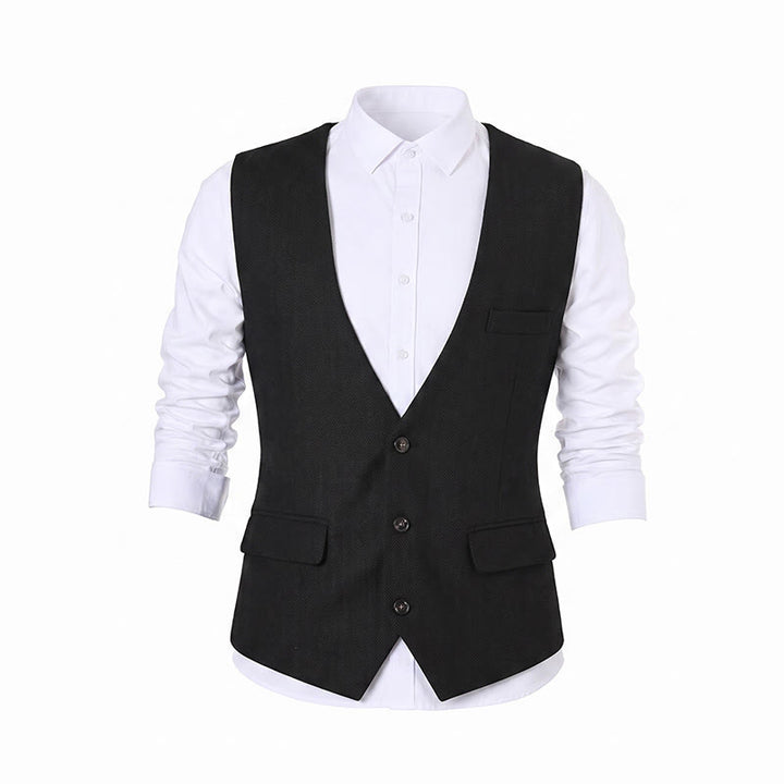 Men's Solid Color Slim Fit All Season Suit Vest - image 15
