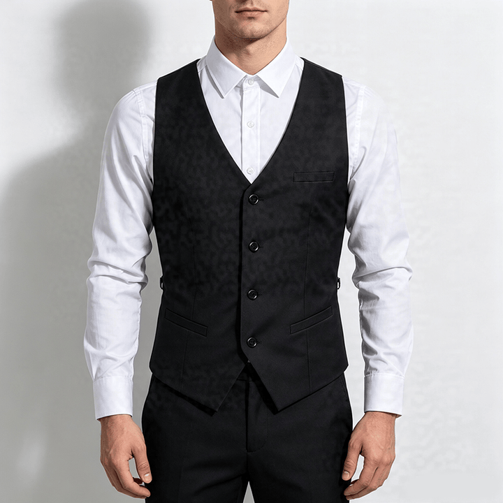 Men's All Season Work Waistcoat Daily Wedding Banquet Suit Vest - image 1