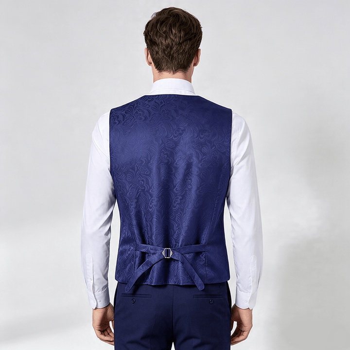 Men's Jacquard Textured Casual Halloween Party Suit Vest - image 3